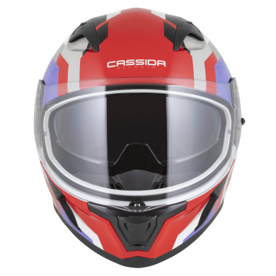 Cassida Orbit Track Rot Fluoreszierend - Integralhelm ECE 22.06