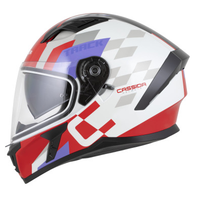 Cassida Orbit Track czerwony fluo – kask integralny ECE 22.06