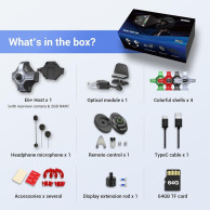 MotoEye E6+ Motorrad HUD für Helm, MESH Intercom, CarPlay, Android Auto, 1080p Kamera