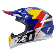 prilba X1.9 TENDO, ZED (perleťovo modrá/červená/žltá/strieborná) 2026