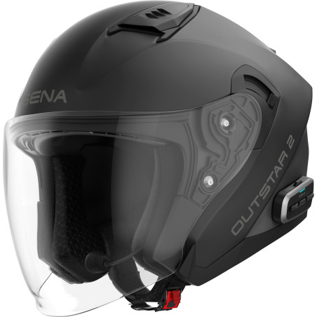 OUTSTAR 2, Smart Open Face with Mesh Communication System, Matt Black, ECE 22.06