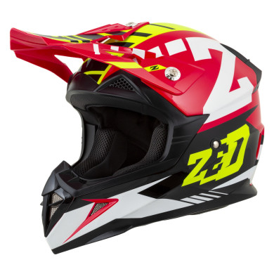 helmet X1.9D TARGA, ZED , kids (red/yellow fluo/black/white) 2026