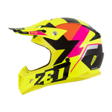 Helm X1.9D TENDO, ZED, Kinder (gelb fluoreszierend/rosa/orange/schwarz) 2026