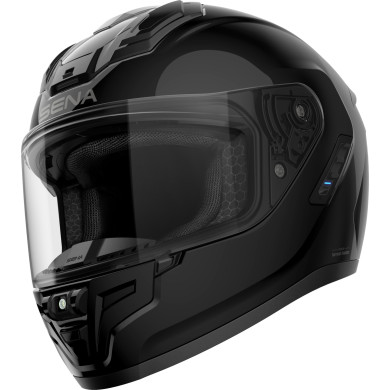 PHANTOM ANC, Smart Full-Face Helmet with Mesh Communication, Glossy Black, ECE
