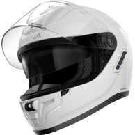 PHANTOM ANC, Smart Full-Face Helmet with Mesh Communication, Glossy White, ECE