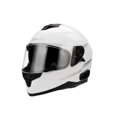 OUTRIDE, Bluetooth Helmet, Full-Face, Glossy White