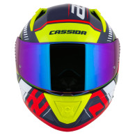 Aero Drome-Helm, CASSIDA (perlmuttblau/gelb/orange/rot/weiß) 2026
