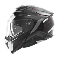 helmet N967 CONQUER, NOX (black matt, white, red) 2026