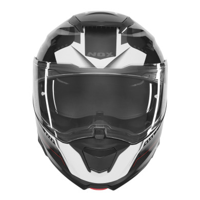 helmet N967 CONQUER, NOX (black matt, white, red) 2026