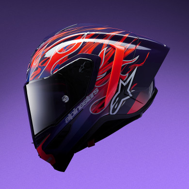 helmet SUPERTECH R10 FLYTE limited edition JORGE MARTIN, ALPINESTARS (purple/red) 2026