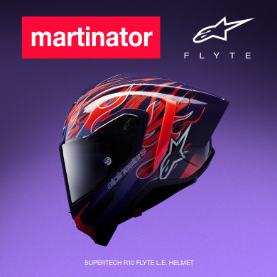 helmet SUPERTECH R10 FLYTE limited edition JORGE MARTIN, ALPINESTARS (purple/red) 2026