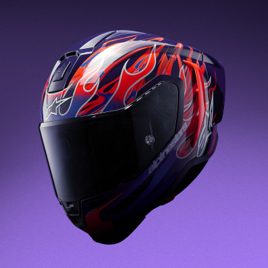helmet SUPERTECH R10 FLYTE limited edition JORGE MARTIN, ALPINESTARS (purple/red) 2026