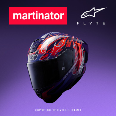 helmet SUPERTECH R10 FLYTE limited edition JORGE MARTIN, ALPINESTARS (purple/red) 2026
