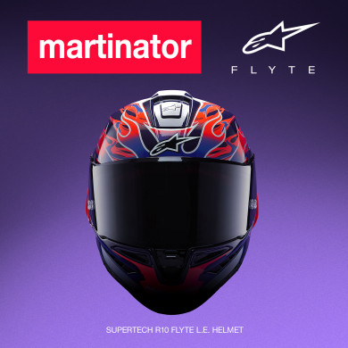 helmet SUPERTECH R10 FLYTE limited edition JORGE MARTIN, ALPINESTARS (purple/red) 2026