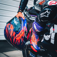 helmet SUPERTECH R10 FLYTE limited edition JORGE MARTIN, ALPINESTARS (purple/red) 2026