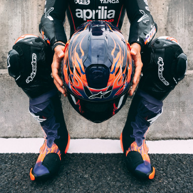 helmet SUPERTECH R10 FLYTE limited edition JORGE MARTIN, ALPINESTARS (purple/red) 2026
