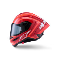 sUPERTECH R10 ARIUS Red sisak, ALPINESTARS (piros/piros/piros/karbon/fehér) 2026