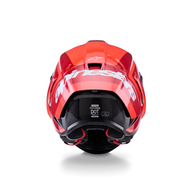 sUPERTECH R10 ARIUS Red sisak, ALPINESTARS (piros/piros/piros/karbon/fehér) 2026