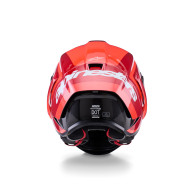 sUPERTECH R10 ARIUS Red sisak, ALPINESTARS (piros/piros/piros/karbon/fehér) 2026