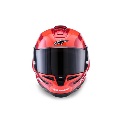 sUPERTECH R10 ARIUS Red sisak, ALPINESTARS (piros/piros/piros/karbon/fehér) 2026