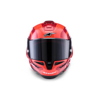 sUPERTECH R10 ARIUS Red sisak, ALPINESTARS (piros/piros/piros/karbon/fehér) 2026