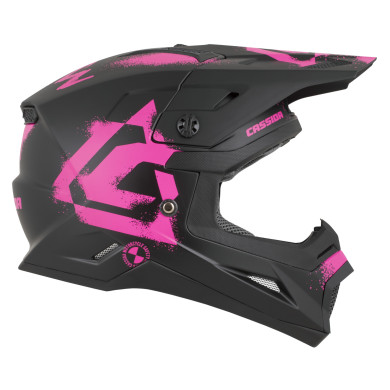Kask Cross Cup 2 Crew Junior, CASSIDA (schwarz matt/pink fluo) 2026