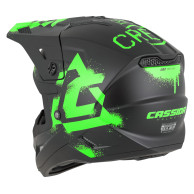 Kask Cross Cup 2 Crew Junior, CASSIDA (schwarz matt/leuchtend grün) 2026
