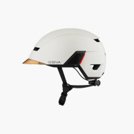 U1, Smart E-Bike Helmet with Communication System, Matt White