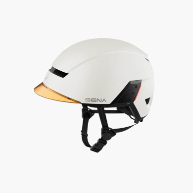U1, Smart E-Bike Helmet with Communication System, Matt White