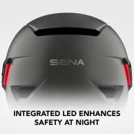 U1, Smart E-Bike Helmet with Communication System, Matt White