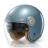 NOX Heritage kék ECE 22.06 nyitott sisak Vespa robogóhoz