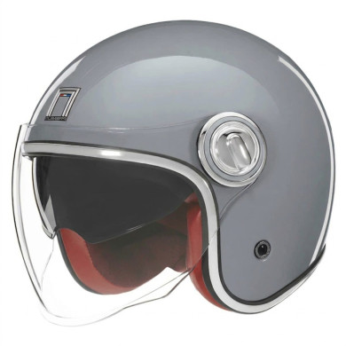 Kask NOX Heritage Nardo Grey ECE 22.06 otwarty Vespa skuter