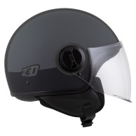 Kask motocyklový ZED C35 šedý matný jet ECE 22.06 lehký