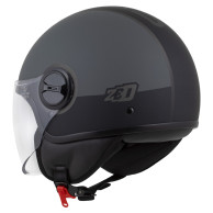 Kask motocyklový ZED C35 šedý matný jet ECE 22.06 lehký