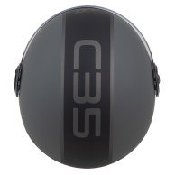 Kask motocyklový ZED C35 šedý matný jet ECE 22.06 lehký