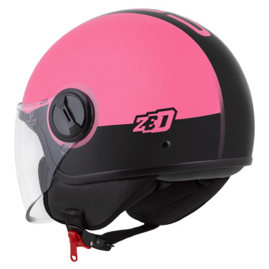 ZED C35 růžový černý - otevřená přilba ECE 22.06, 1150 g