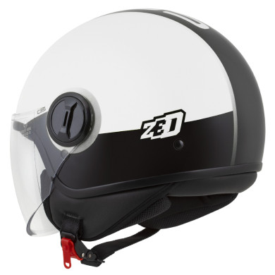 ZED C35 bílá černá - otevřený přilba ECE 22.06, 1150 g