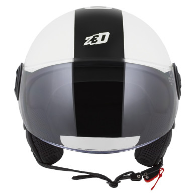 ZED C35 bílá černá - otevřený přilba ECE 22.06, 1150 g