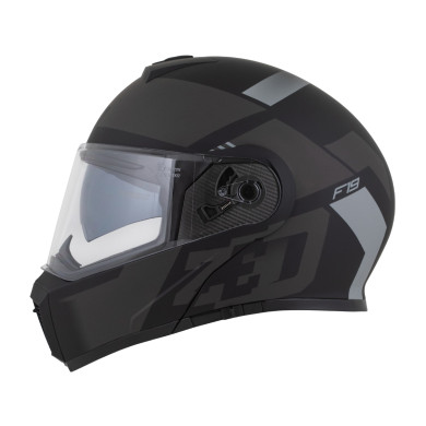 ECE 22.06 chin guard helmet with anti-fog visor and micrometric closure.