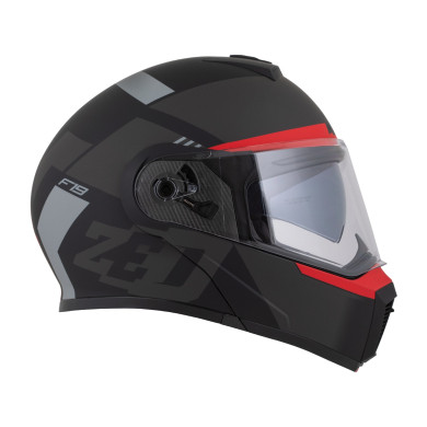 ECE 22.06 chin guard helmet with anti-fog visor and micrometric closure.