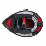Enduro sisak NOX N312 Vapor kék piros ECE 22.06 napellenzővel