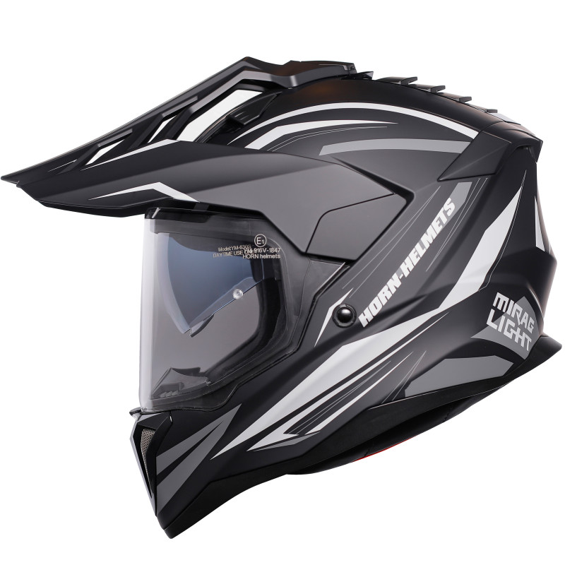 HORN 916 - cross enduro helmet with antifog visor goggles ECE 22.06