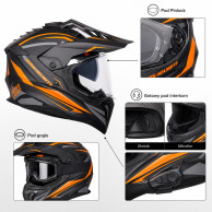 Horn MultiCross 2 bukósisak cross enduro quad blenda Pinlock ECE 22.06.