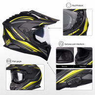Horn MultiCross 2 cross enduro quad helmet with Pinlock visor ECE 22.06