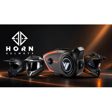 Interkom motocyklowy HORN V80 – Bluetooth 5.3, IPX6, PL