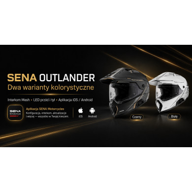 Kask SENA Outlander Adventure Enduro Interkom Mesh Bluetooth ECE 22.06