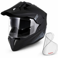 ZED XD1 Helm Schwarz Matt – Adventure ECE 22.06, Sonnenblende, FogCity®