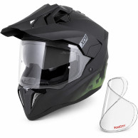 ZED XD1 cross enduro helmet visor + sun visor | matte black/dark green
