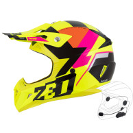 ZED X1.9 Junior Kinder Cross Enduro Helm mit Intercom-Vorbereitung ECE 22.06.P S-XL