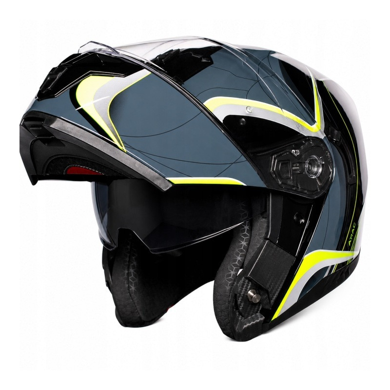 Horn Multi-Tour ECE 22.06 motorbike jaw helmet with visor, visor and under intercom